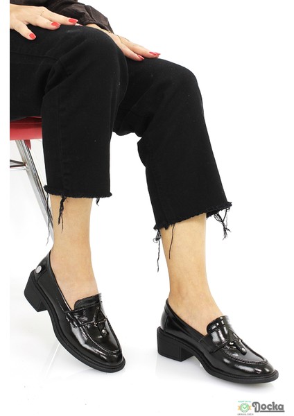 Mammimia Kadın Günlük Klasık Alçak Topuklu Hakiki Deri Ayakkabı M26/KA7210