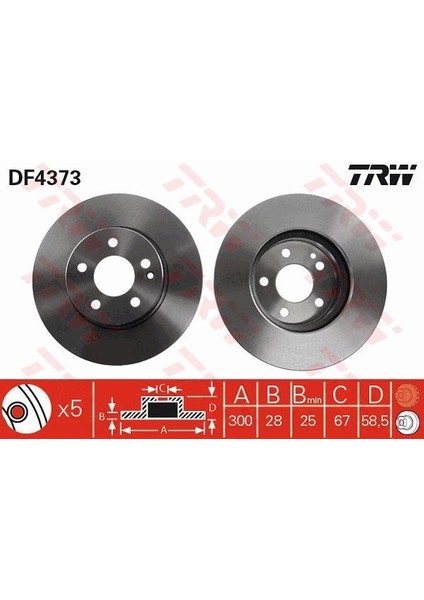 DF4373 - Fren Dıskı On Mercedes Vıto W639 W447