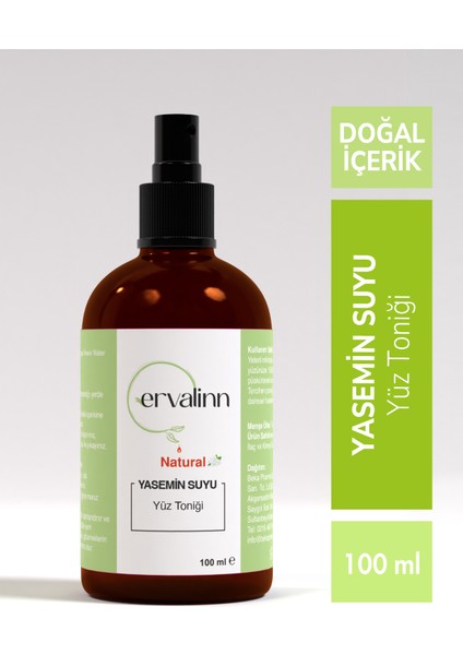 Doğal Yasemin Suyu Tonik 100 ml+DUDAK BALSAMI HEDİYE