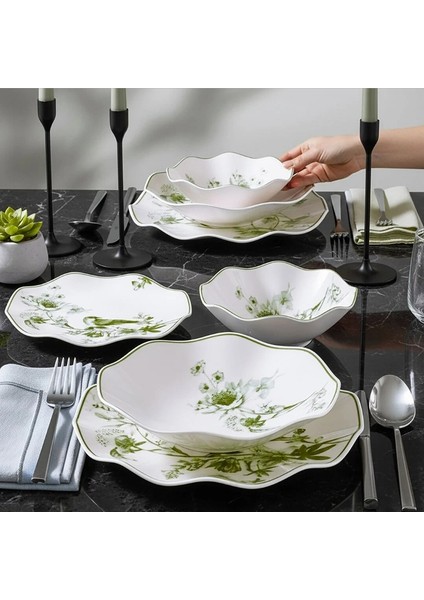 Nesrin 24 Parça Yemek Seti 1891 Yeşil fiyatları