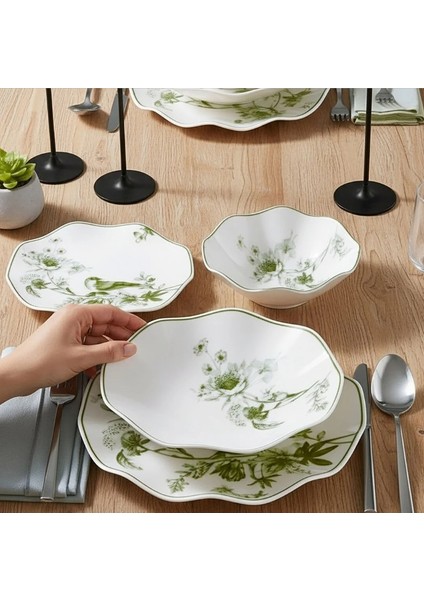 Nesrin 24 Parça Yemek Seti 1891 Yeşil fırsatları