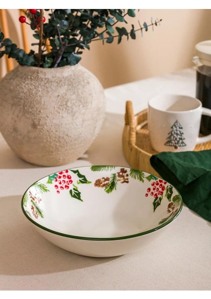 Kokina Baskılı Seramik Kase 26 cm (W5)