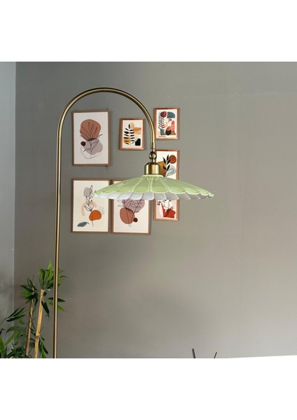 Flower Lambader Mint Modern Dekoratif Metal Oturma Odası Çalışma Odası fiyatları