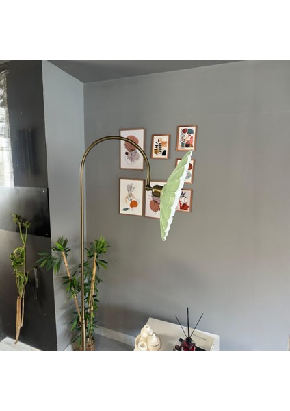 Flower Lambader Mint Modern Dekoratif Metal Oturma Odası Çalışma Odası modelleri