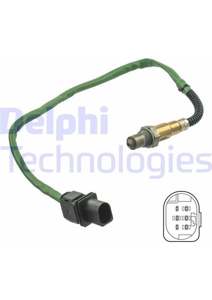 Delphı ES21131-12B1 - Oksıjen Sensoru Kat. Oncesı Mercedes W169 W246 W176 C117 W203 W204 W211 W212 W221 C197 R172 B906