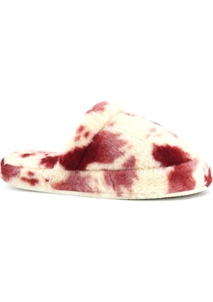 Kadın Desenli Peluş Yumuşak Hafif Ses Yapmayan Kaymaz Taban Çeyiz Bohça Kışlık Ev Terliği 1021-127-0004