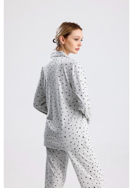Yıldız Desen Pamuk Kadın Pijama Takım fırsatları