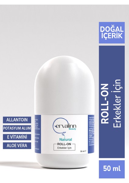 Doğal Roll-On Erkekler İçin 50 ml+DUDAK BALSAMI HEDİYE