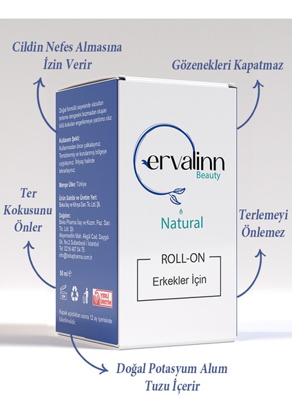 Doğal Roll-On Erkekler İçin 50 ml+DUDAK BALSAMI HEDİYE fiyatları