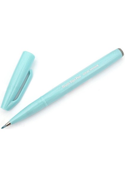 Fude Touch Brush Sign Pen Fırça Uçlu Kalem Pale Blue