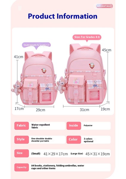 Ilkokul Öğrencileri ve Kız Çocukları Için Ultra Hafif, Büyük Kapasiteli Çocuk Okul Çantalarının Yükünü Azaltacak Yeni Okul Çantaları (Yurt Dışından) fiyatları