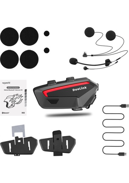 X02 İnterkom Bluetooth 6 Kişi Grup Motosiklet Kulaklık Müzik Paylaşımı Kask Intercom Sesli Yanıt modelleri