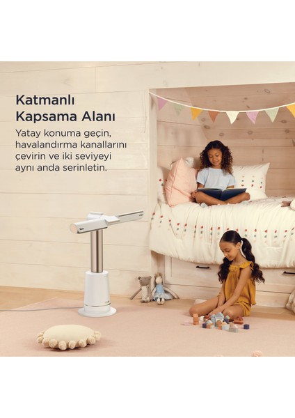 Turboblade Çok Yönlü Yüksek Hızlı Serinletici Fan Beyaz