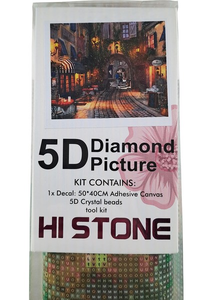 5d Elmas Taş Işleme Kiti 40X50 cm Fransız Sokağı Desen