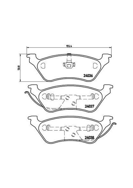 670755 - Disk Fren Balatası Arka Chrysler Usa Grand Voyager 2.4/3.3/2.5d/2.8d 02/00-02/08