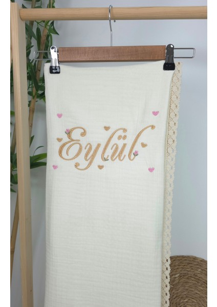 Müslin Yeni Doğan 4katlı Organik %100PAMUK Kişiye Özgü Nakışlı Hastane Çıkış Seti (Kalpli Model-5) modelleri