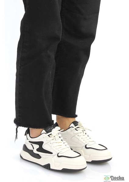Kadın Hakiki Deri Mevsimlik Kalın Taban Sneaker Spor Ayakkabı 5KZ/S30051