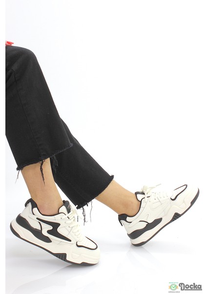 Kadın Hakiki Deri Mevsimlik Kalın Taban Sneaker Spor Ayakkabı 5KZ/S30051