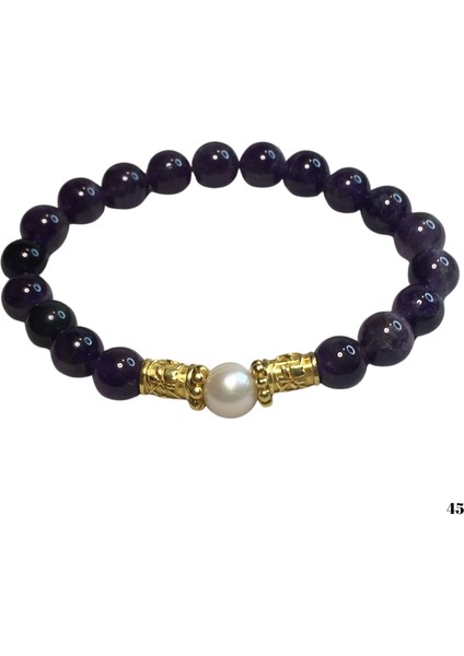 Reina Del Corazen Ametist, Gerçek Inci ve 925 Ayar Altın Kaplamagümüş Kolye & Bileklik Seti – 2500 Yıllık Takı Geleneği indirimleri