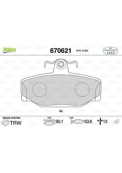 670621 - Arka Balata Volvo V70 2.0t 2.3 2.5 97-3.00 XC70 2.4t 97-9.02 S70 98-99 740 760 780 940 S90 V90