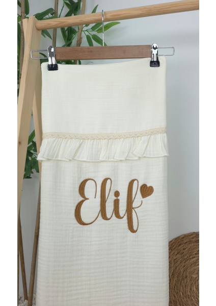 Müslin Yeni Doğan 4katlı Organik %100PAMUK Kişiye Özgü Nakışlı Hastane Çıkış Seti (Kalpli Model-8) fırsatları