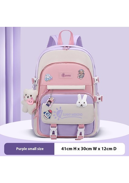 Yeni Erkek ve Kız Okul Çantası Ilkokul Öğrencileri Büyük Kapasiteli Omurga Koruması Nefes Alabilen Sırt Çantaları (Yurt Dışından)