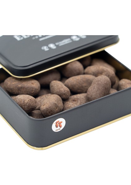 Şeker Ilavesiz, Glütensiz, Vegan Hurmalı Bitter Çikolata - Küçük Kare Metal Kutu, 150 gr modelleri