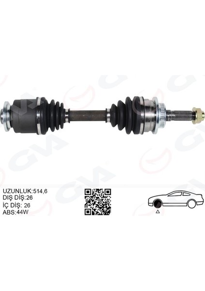 4438001 - On Aks Komple Sol Ford Ranger 2.5td 02 07 Mazda BT50 02 0 6 Abs Lı