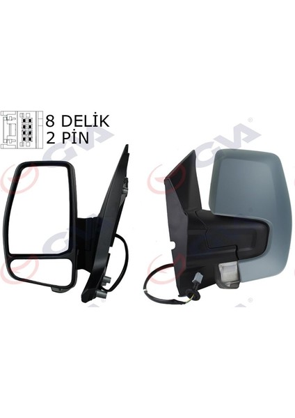 1032213 - Dış Dikiz Aynası Sol Transit Custom V362 12 17 Mekanik Astarlı Sinyalli