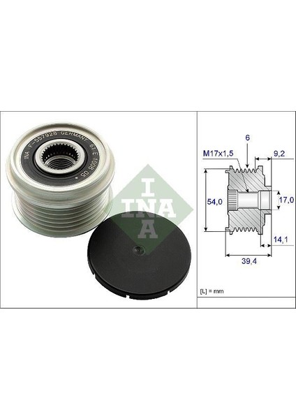 535015110 - Şarj Dinamo Alternatör Kasnağı Astra H-Corsa C-D-Comboc-D-Merıva-Tıgra-Doblo-Fıorıno-Punto-Palıo- 1.0-1.2-1.4-1.3 Cdtı