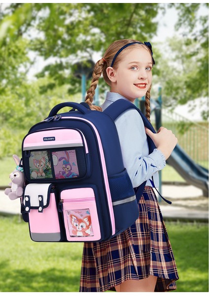 Yeni Erkek ve Kız Okul Çantası Ilkokul Öğrencileri Büyük Kapasiteli Omurga Koruması Nefes Alabilen Sırt Çantaları (Yurt Dışından) fiyatları
