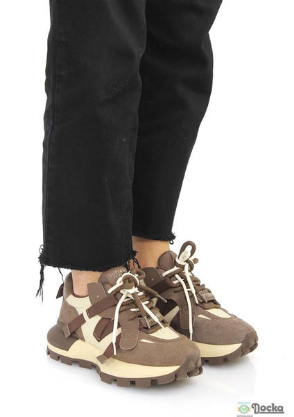Lufıan Kadın Hakiki Deri Mevsimlik Kalın Taban Sneaker Spor Ayakkabı L5ZK/S30049