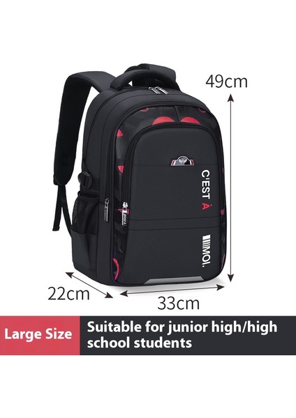 Kıdemli Omuz Çantası Okul Çantası Seyahat Eğlence Çantası Büyük Kapasiteli Erkek ve Kadın Okul Çantası (Yurt Dışından)