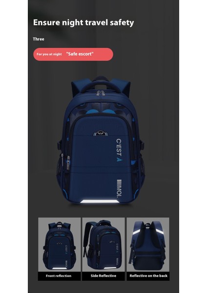 Kıdemli Omuz Çantası Okul Çantası Seyahat Eğlence Çantası Büyük Kapasiteli Erkek ve Kadın Okul Çantası (Yurt Dışından) fiyatları