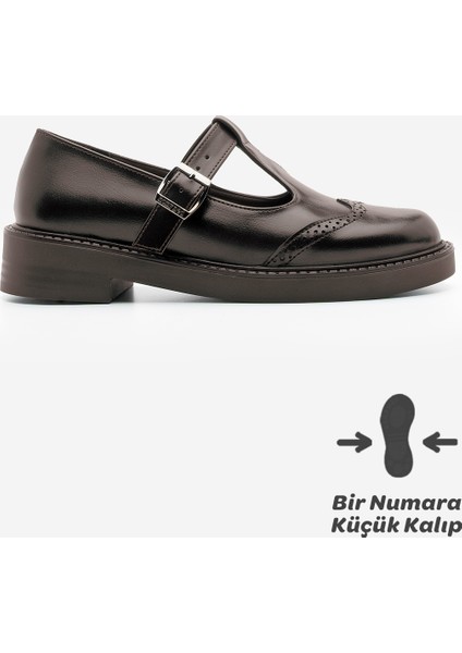 Kadın Loafer Çift Yüzlü Bantlı Günlük Ayakkabı Titra Kahve indirimleri