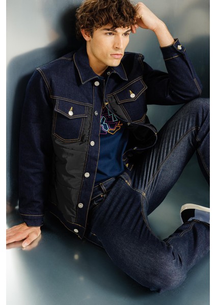 Slim Fit Lacivert Erkek Ceket DT10422_SLIM Fit Lacivert