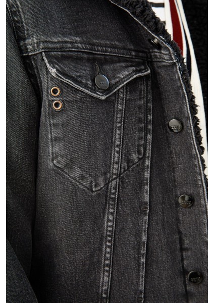 Denim Ceket S Siyah