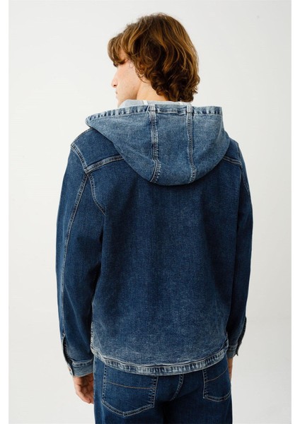 Koyu Indigo Erkek Denim Ceket DT10076_DEAN Regular Fit Koyu Indig