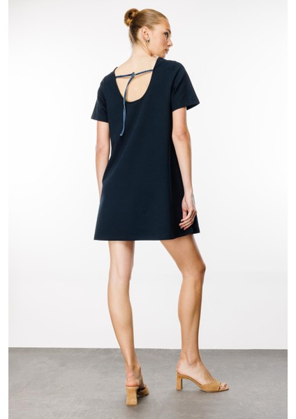 Denim Elbise, Xs, Koyu Indigo fırsatları