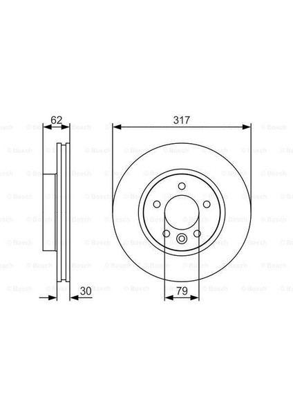 0986479287 - Fren Dıskı On Dıscovery 3 L319 04 09 Dıscovery 4 L319 09 18 0986479S25