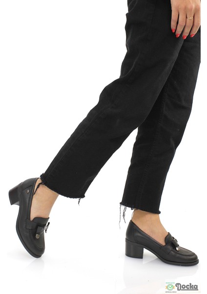 Mammimia Kadın Günlük Klasık Kalın Topuklu Ortopedik Hakiki Deri Ayakkabı M26/KA3325 fırsatları