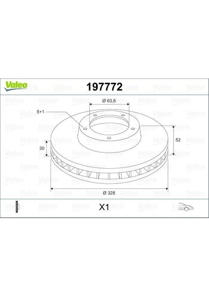 197772 - Ön Fren Aynası Adet Volvo XC60 D3 D4 D5 2.4d 2.0t 3.2 T5 T6 2008 2017 Cap 328×5 Bjn