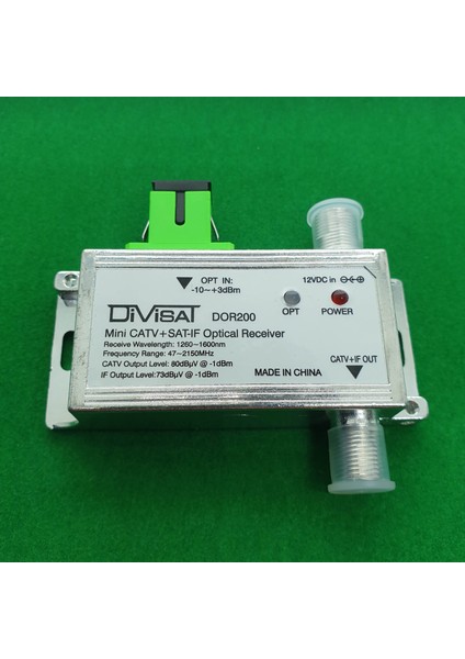 DOR 200 - Fiber Optic Receiver - Catv + Sat Agc 47-2150MHZ