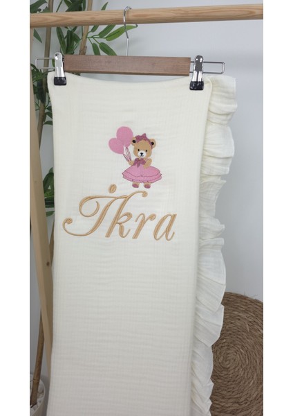 Müslin Yeni Doğan 4katlı Organik %100PAMUK Kişiye Özgü Nakışlı Hastane Çıkış Seti (Ayıcık Model-5) fırsatları