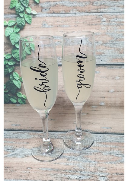 Bride-Groom Şampanya Kadehi