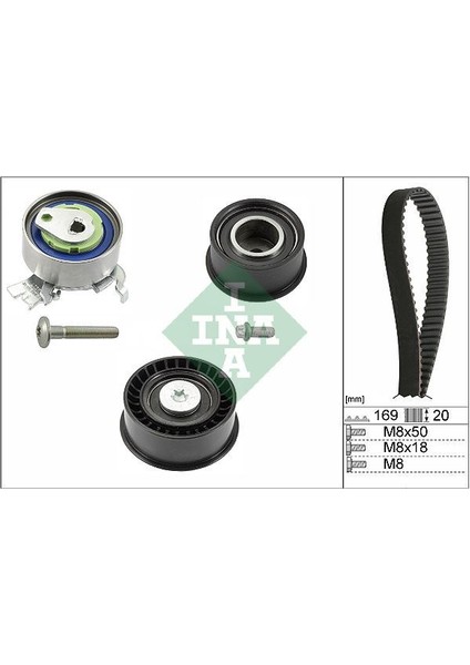 530007810 - Eksantrik Gergi Kiti 169×200 Astra F-Corsa B-Vectra B 1.4i-1.6i-1.8i 16V X14XE-X16XEL-X18XE