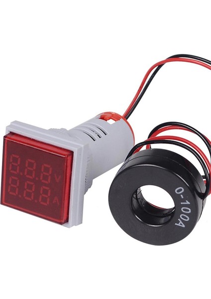 22MM Dijital Voltmetre-Ampermetre Ac 20-500V 0-100A Kırmızı fiyatları