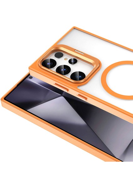 Galaxy S24 Ultra Kılıf M-Safe Şarj Özellikli Standlı M-Safe Klon Kapak fırsatları