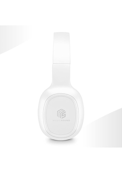 Music Sound Beyaz Kafa Üstü Kulaklık