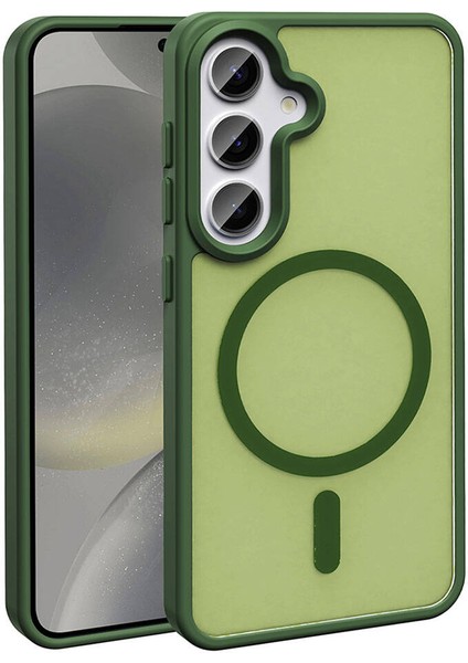 Galaxy S24 Kılıf M-Safe Şarj Özellikli Mat Arka Yüzey Sio Kapak